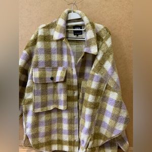 Zara plaid shacket